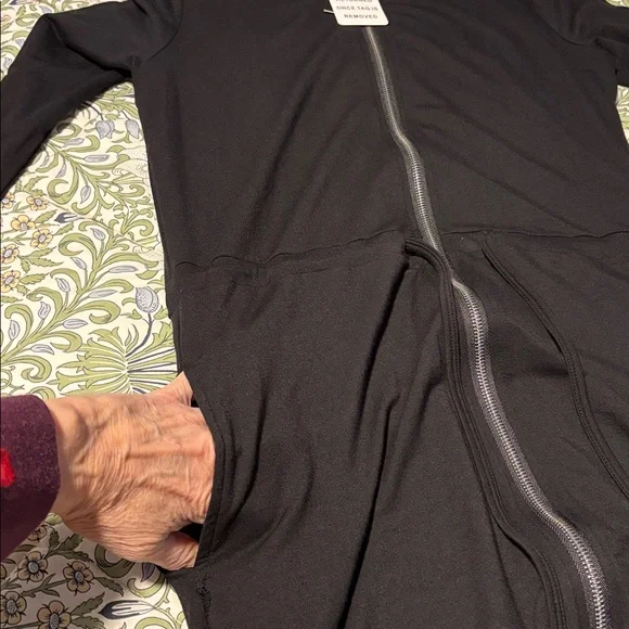 By Tess Maxi Hoodie Black Long Sleeve Zip Front Dress XS - Picture 10 of 16